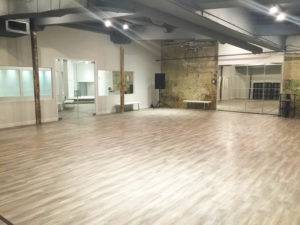 1,500 Sq.Ft. dance studio with sprung floors and 8ft mirrors the full length